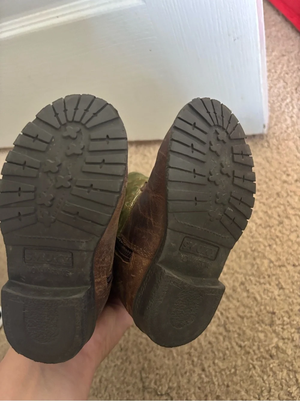 Toddler Brown and Green Western Pull-On Boots